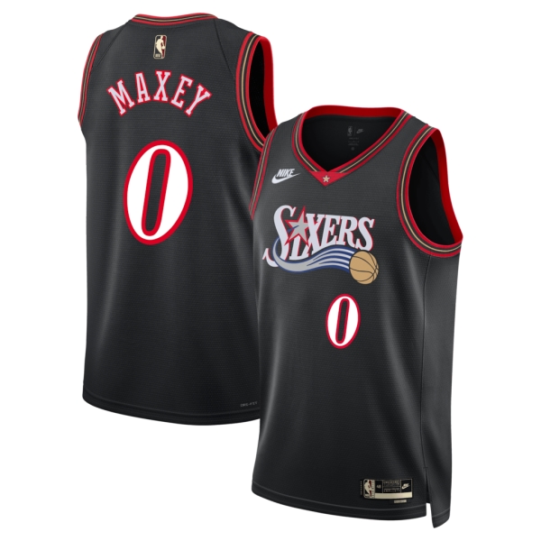 Philadelphia 76ers Trikot Tyrese Maxey Nike 2025-26 Classic Edition Schwarz Swingman - Herren Philadelphia 76ers Trikot Tyrese Maxey Nike 2025-26 Classic Edition Schwarz Swingman - Herren